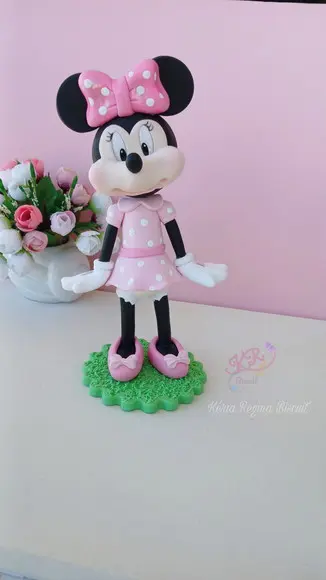Minnie Peça Decorativa em Biscuit