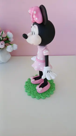 Minnie Peça Decorativa em Biscuit