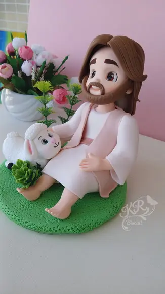 Peça o Bom Pastor, Jesus, em Biscuit