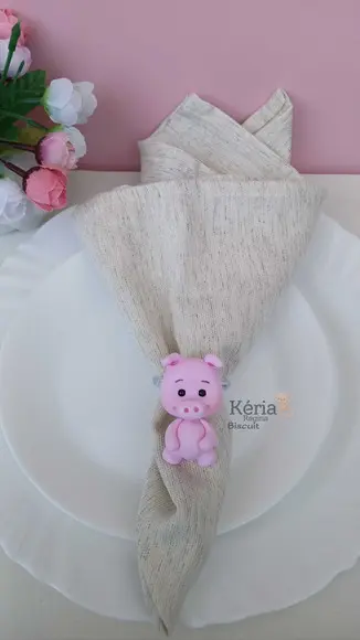 Porta Guardanapo Fazendinha em Biscuit