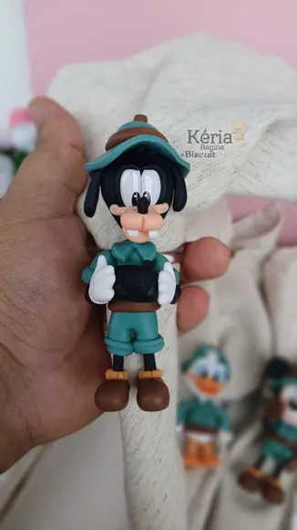 Porta Guardanapo Mickey Safari para Mesa Posta em Biscuit