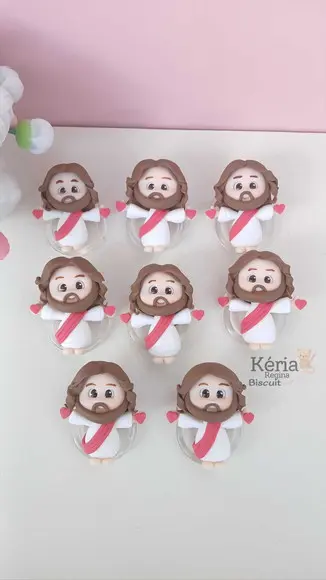 Porta Guardanapo para Mesa Posta Jesus em Biscuit