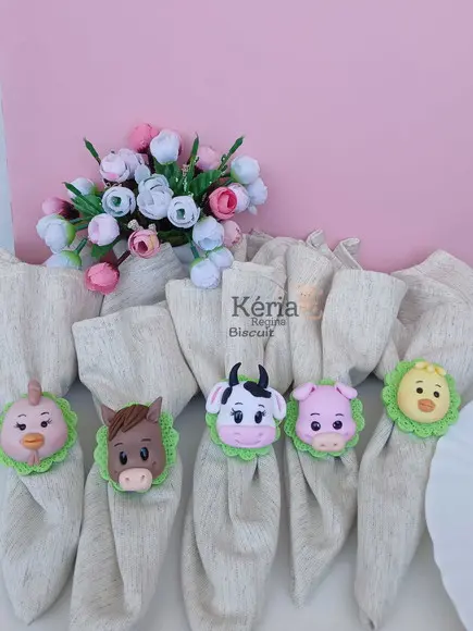 Porta Guardanapo Rostinhos da Fazendinha