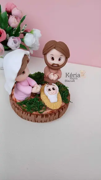 Presépio Iluminado 3 em Biscuit