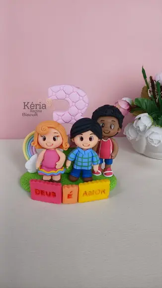 Topinho 3 Palavrinhas em Biscuit