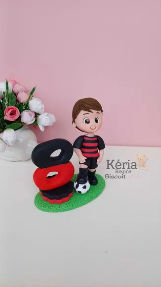 Topo de Bolo Personalizado Jogador em Biscuit