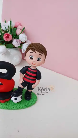 Topo de Bolo Personalizado Jogador em Biscuit