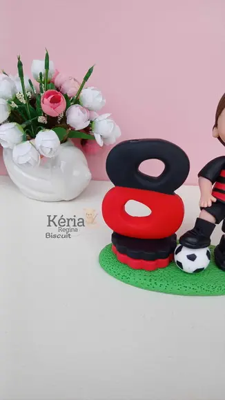 Topo de Bolo Personalizado Jogador em Biscuit