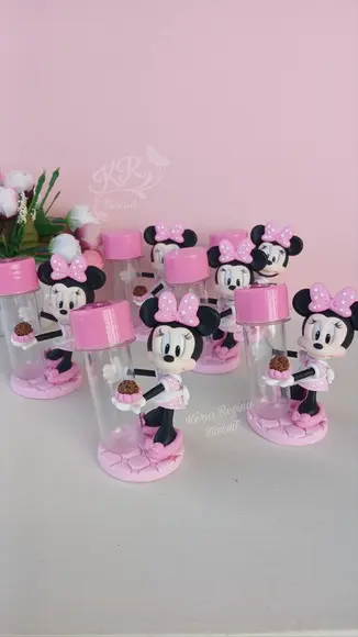 Tubete Minnie Confeiteira em Biscuit