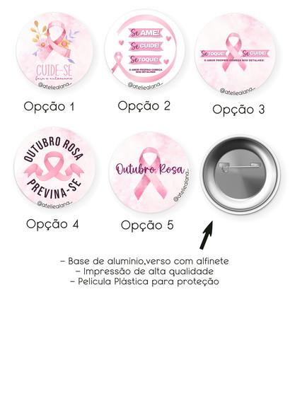 10 Bottons Alfinete Personalizados - 55mm
