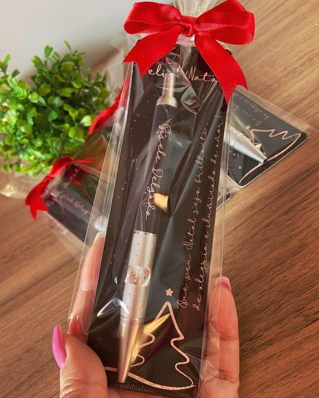 CANETA COM CARD PERSONALIZADA