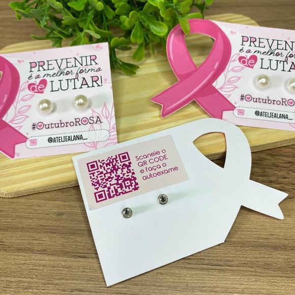 Card Brinco com Qrcode Explicativo Outubro Rosa