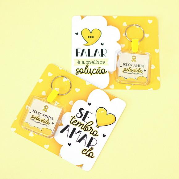 Card com Chaveirinho- Setembro Amarelo