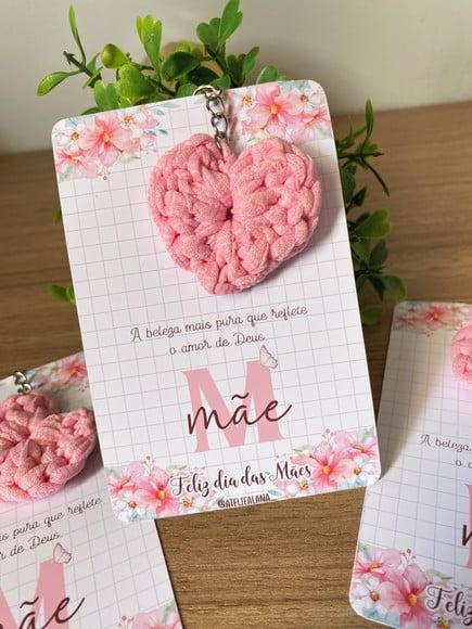 Card com Chaveiro de Crochê