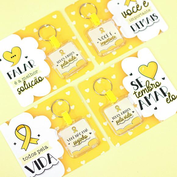Card com Chaveirinho- Setembro Amarelo
