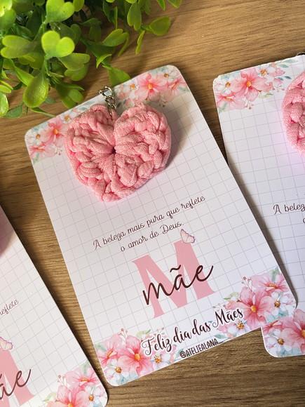 Card com Chaveiro de Crochê