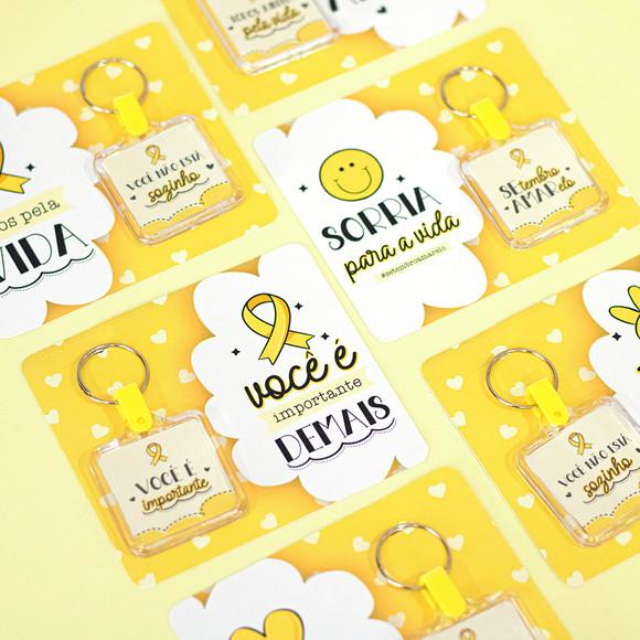 Card com Chaveirinho- Setembro Amarelo