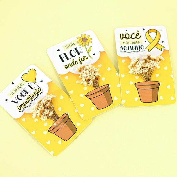 Card com Florzinha- Setembro Amarelo