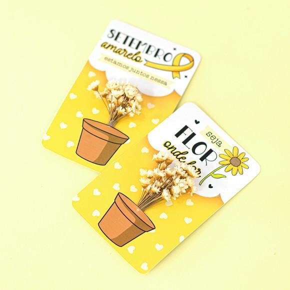 Card com Florzinha- Setembro Amarelo