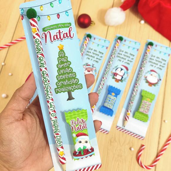 Card com Lapis e Bala Personalizados