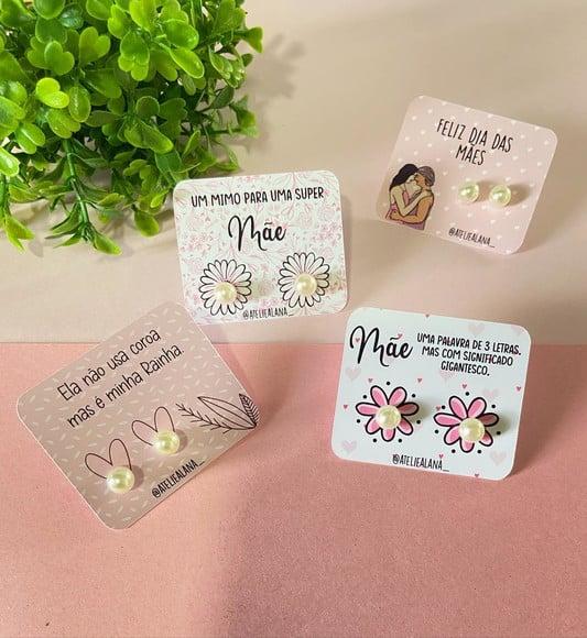 Cartão com brincos personalizados
