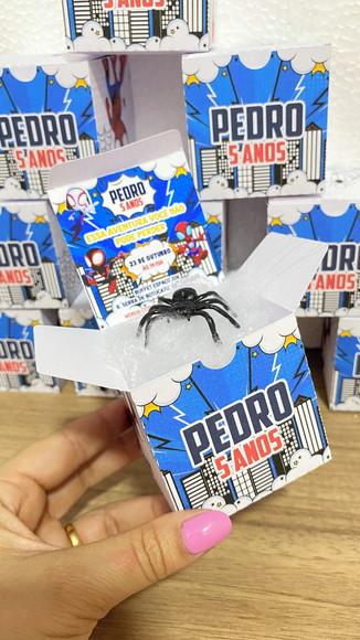 Convite Caixa Homem Aranha
