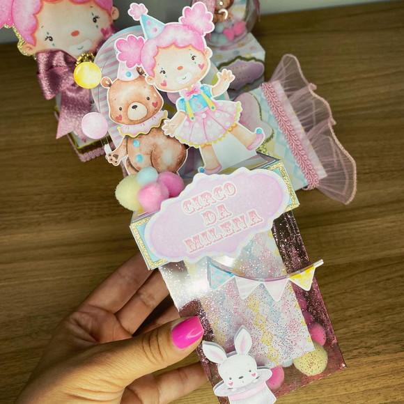 Kit Papelaria Luxo Circo Candy 20 Unidades