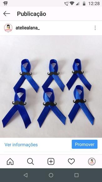 Lacinho novembro azul com mustache