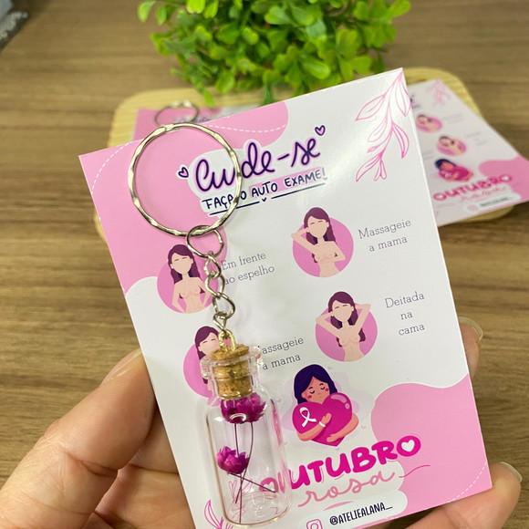 Mini Chaveiro com Card Explicativo