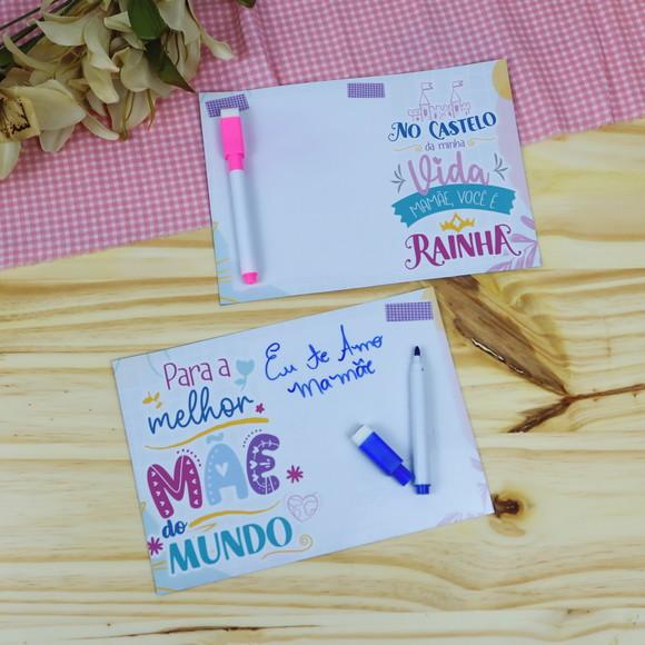 Mini Lousa Magnética Para Geladeira Personalizada