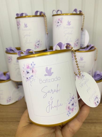 Tubo Lata Personalizada Batizado 6x7cm