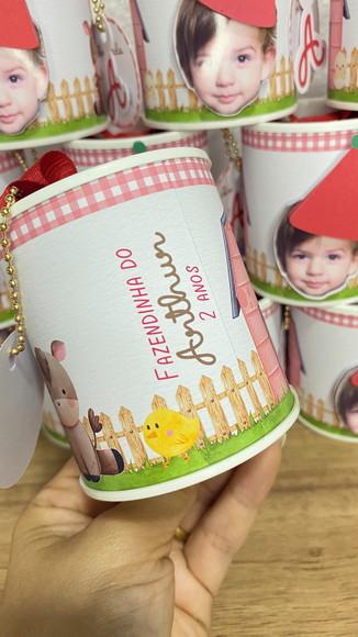 Tubolata Personalizada Fazendinha 7x6cm