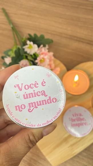Vela Aromática- Lembrancinha Dia da Mulher