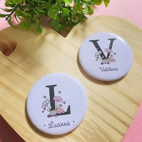 Botton Espelho 5,5 cm Personalizado