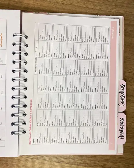 Caderneta personalizada