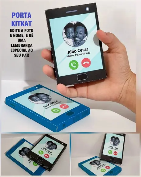Caixa para Kitkat Dia dos Pais