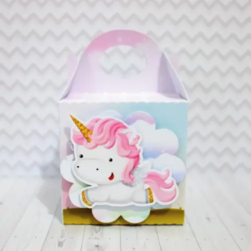 Caixa quadrada Unicornio