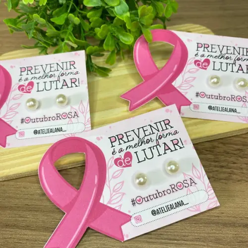Card Brinco com Qrcode Explicativo Outubro Rosa