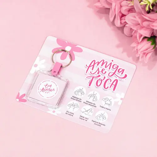 Card Chaveiro Outubro Rosa