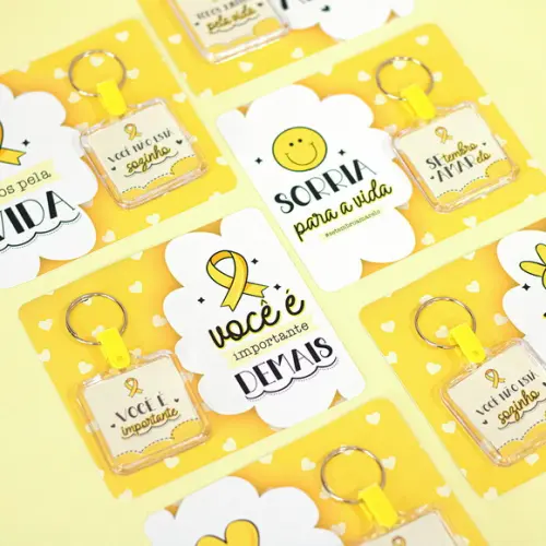 Card com Chaveirinho- Setembro Amarelo