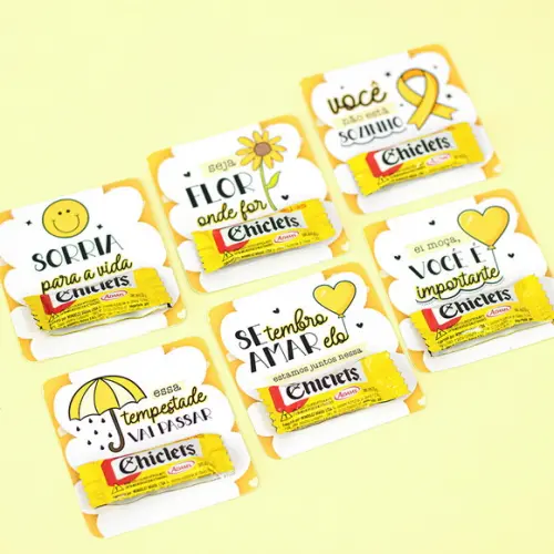 Card com Chiclete- Setembro Amarelo