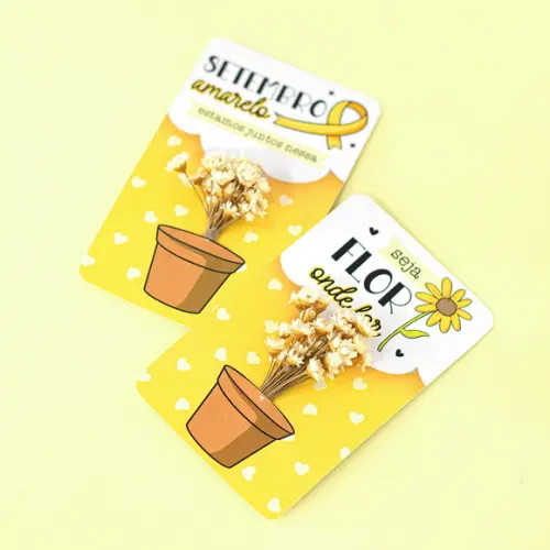 Card com Florzinha- Setembro Amarelo