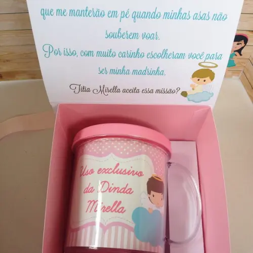 Convite Batizado com Caneca