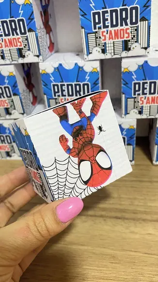 Convite Caixa Homem Aranha
