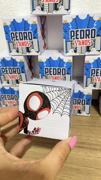 Convite Caixa Homem Aranha