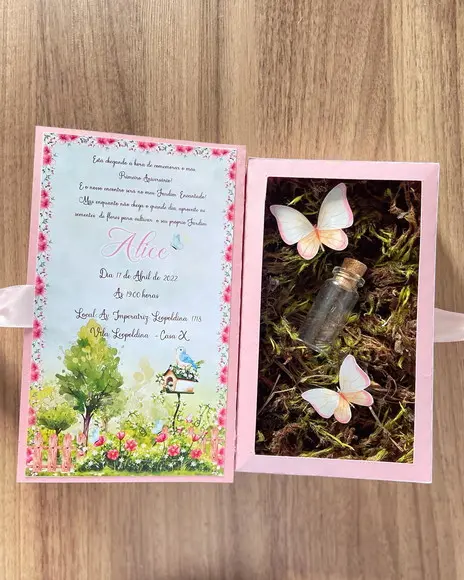 Convite Personalizado Jardim Encantado