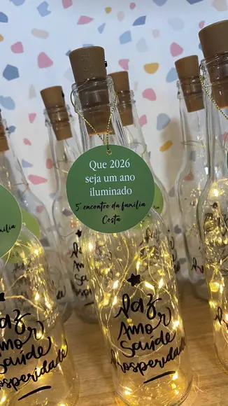 Garrafa de Vidro Personalizada Led