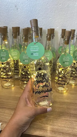 Garrafa de Vidro Personalizada Led
