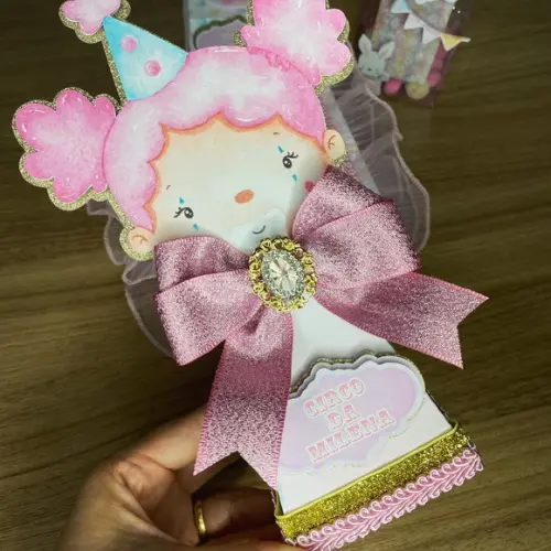 Kit Papelaria Luxo Circo Candy 20 Unidades