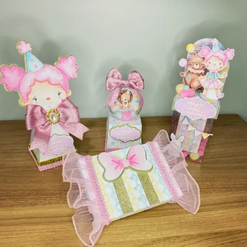 Kit Papelaria Luxo Circo Candy 20 Unidades